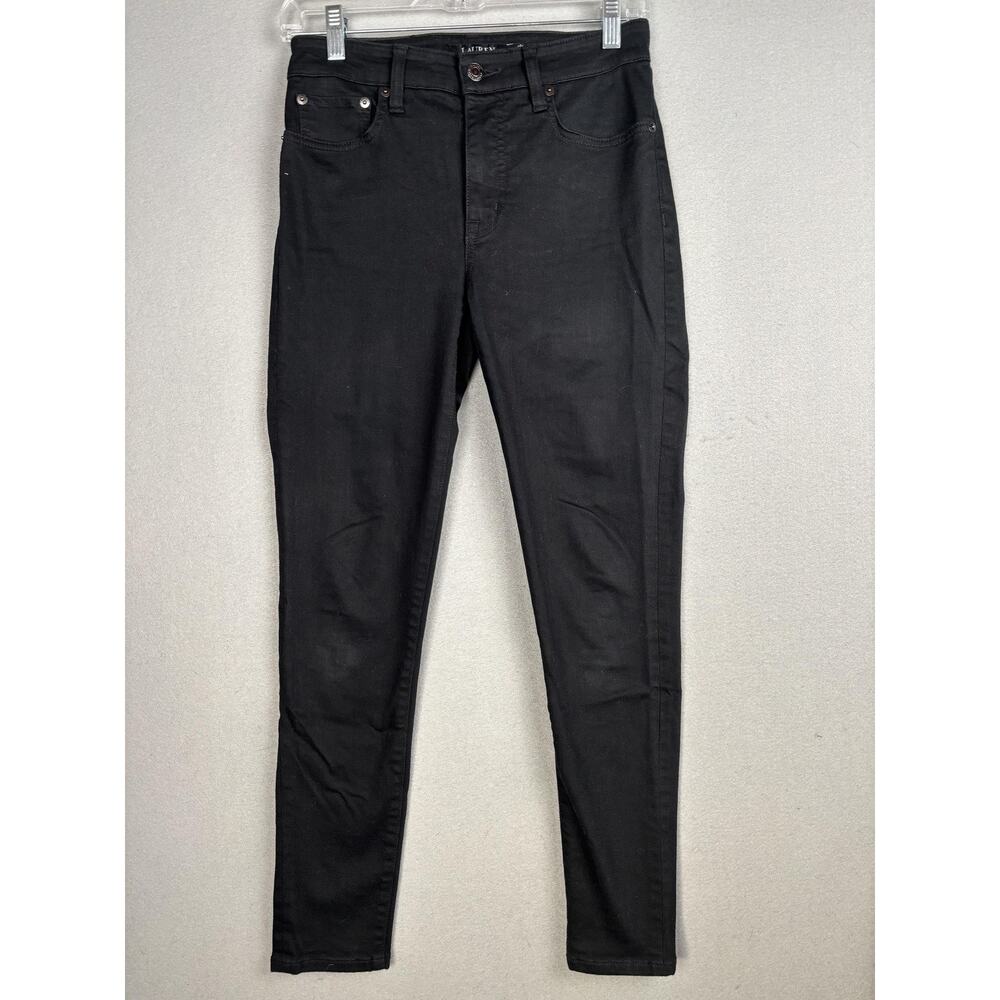 Lauren Ralph Lauren Pants Womens 2 Black Skinny High Rise Stretch Jeggings Jeans